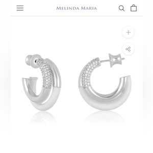 Melinda Maria - Cloud Double Hoops Silver